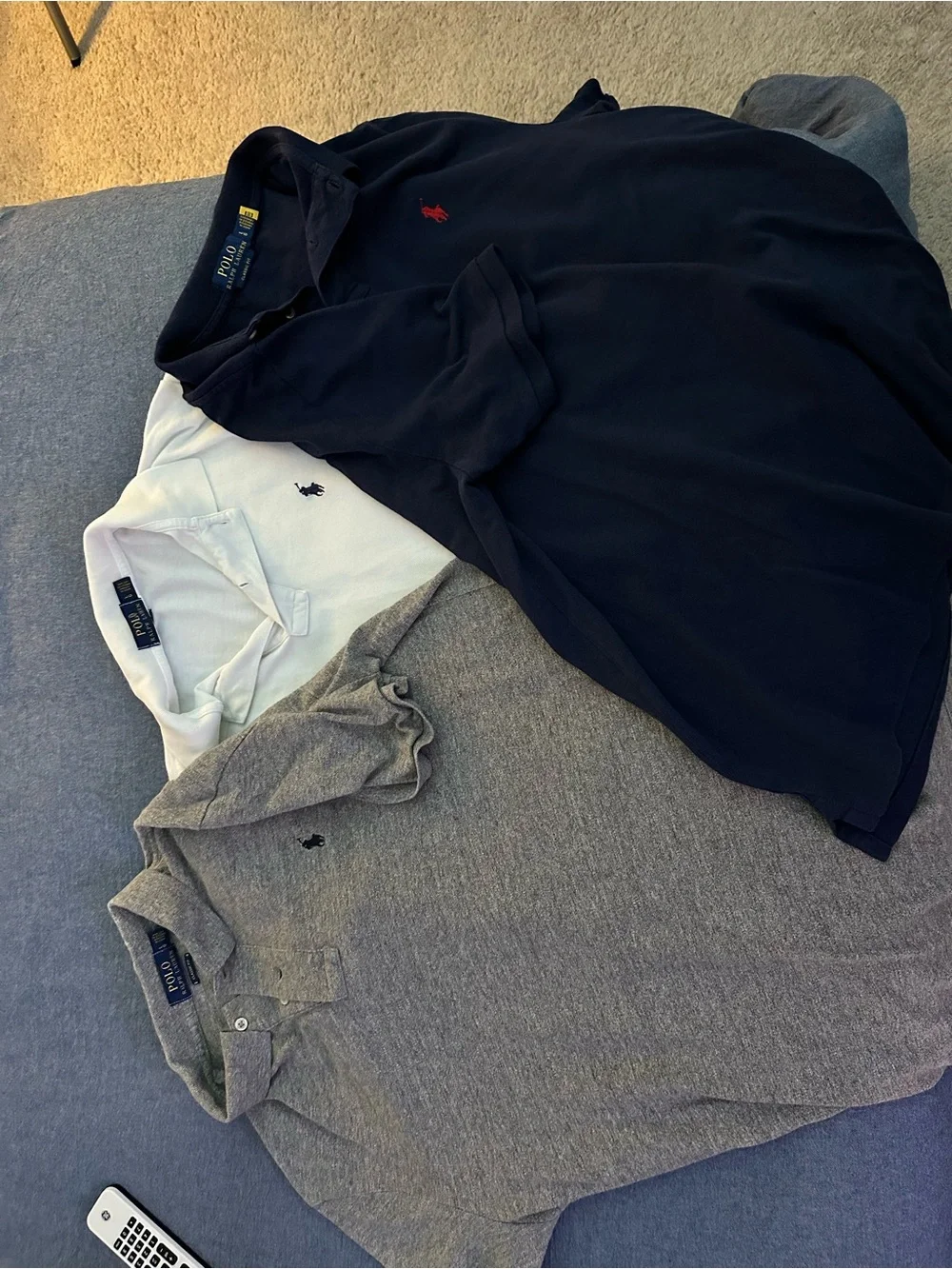 Ralph Lauren Men’s Polo Trio — Navy, White & Gray